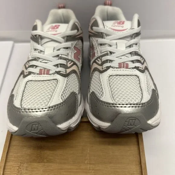 New Balance Kids 530 Bungee Sneakers Pink/Silver/White Size 1.5 New PZ530EC - Picture 7 of 8